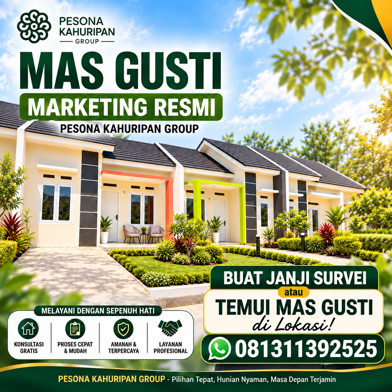 Banner Resmi Pemasaran Pesona Kahuripan - Mas Gusti